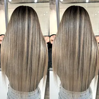 ロング バレイヤージュ ボブ🌈ナツヤのヘアスタイル