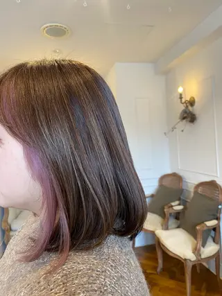 ミディアム カラー 立和名 泉のヘアスタイル