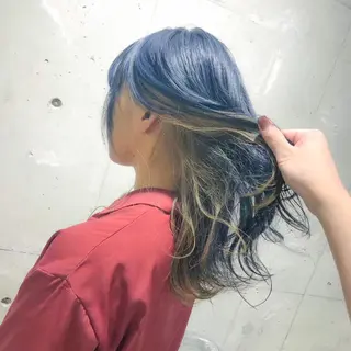 セミロング カラー パーマ ヘアアレンジ メンズ キッズ ネイル マツエク・マツパ アイブロウ ウルフ&レイヤー特化 まとまる美髪矯正のヘアスタイル