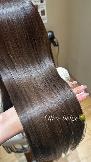 ロング カラー minori🤎 ナチュラル韓国ヘアのヘアスタイル