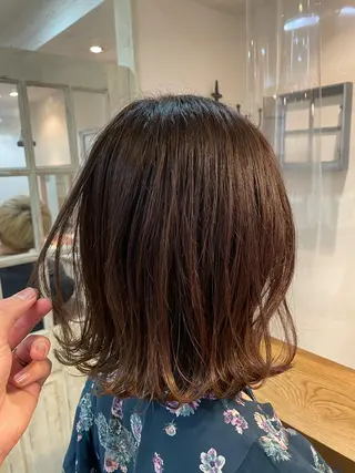 ミディアム カラー 福田 ジュンキのヘアスタイル