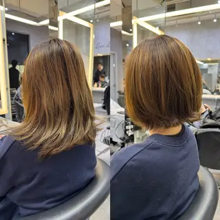 ミディアム ウルフ/レイヤー/ ボブ/大石晴也🦋のヘアスタイル