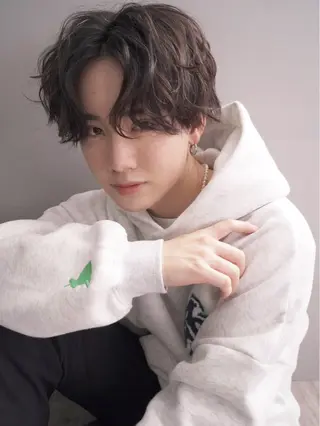 パーマ メンズ 千壽 ちよのヘアスタイル