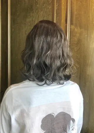 ミディアム カラー パーマ ヘアアレンジ 野田 修平のヘアスタイル
