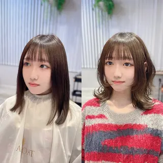 ミディアム ウルフカット/ ハッシュカット/山路のヘアスタイル