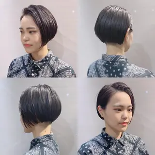 ショート カラー ヘアアレンジ 柔らか垢抜けｶﾗｰと ｶｯﾄ🫧ASUKAのヘアスタイル