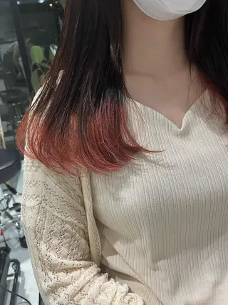 ロング カラー 透明感/オリーブ/ グレージュ/YUKAのヘアスタイル