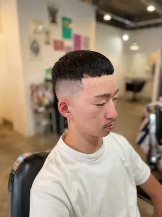 ショート メンズ 阿部 慈導のヘアスタイル