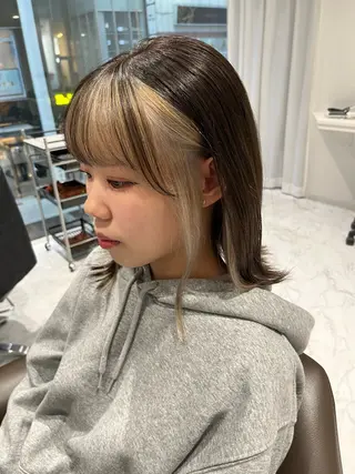 ミディアム カラー Grow by NYNY 坂本 理輝のヘアスタイル