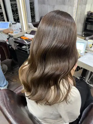 ロング カラー ヘアアレンジ 渋谷のブリーチカラー シェフ🧑‍🍳蓮のヘアスタイル