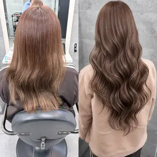 ロング カラー エクステ ダブルカラー新宿のヘアスタイル