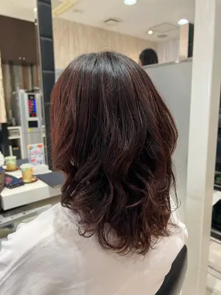 セミロング パーマ QUATRO ほたかのヘアスタイル