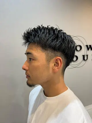 ショート メンズ SHION men's permのヘアスタイル
