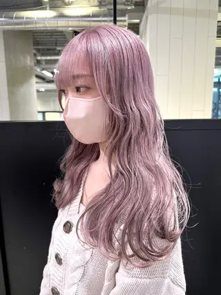 ロング カラー 🧸ブリーチ特化/前 髪/しょうじりか🎀のヘアスタイル