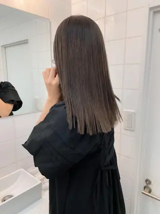 ミディアム カラー パーマ 💖美髪矯正💖 辻未侑のヘアスタイル