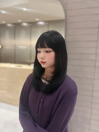 セミロング トレンドレイヤー 福岡天神RAIRAのヘアスタイル
