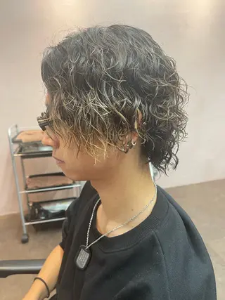 パーマ メンズ 吉田 剛のヘアスタイル
