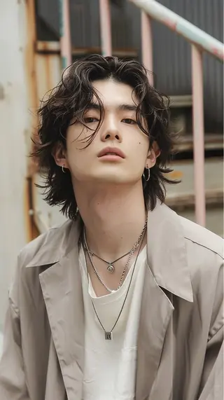 ショート パーマ メンズ 池袋/カラー特化🎨 ロング料金なし🩵のヘアスタイル