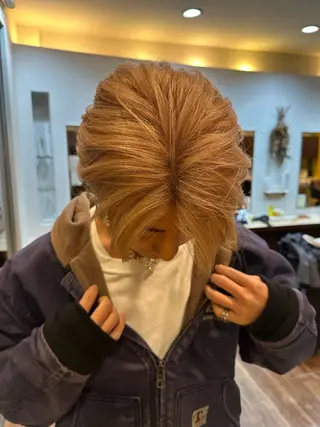 ショート カラー メンズ ハイトーン/デザイン カラー/大輔のヘアスタイル