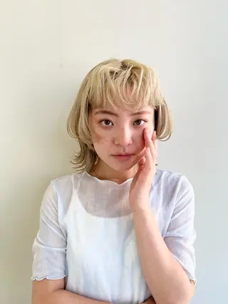 ミディアム 暖色カラー🍒 yume ໒꒱のヘアスタイル