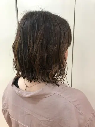 ミディアム カラー 韓国風カット osugiのヘアスタイル
