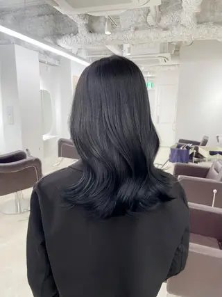 ロング カラー 新宿/韓国ヘア/ 髪質改善ストレートのヘアスタイル