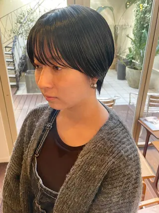 ショート 抜け感ボブ×パーマ |kazaneのヘアスタイル