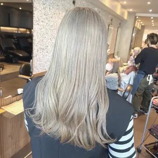 ロング カラー ブリーチなしWカラー ✨縮毛矯正✨ワタベのヘアスタイル