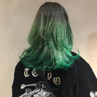 セミロング カラー レイヤー/ブリーチ HIKARU ♡のヘアスタイル
