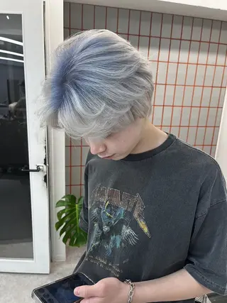 ショート カラー メンズ ハイトーン特化🌟 カワシマシュンスケのヘアスタイル