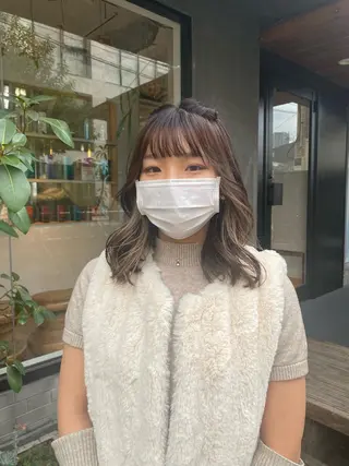 ミディアム カラー ヘアアレンジ HINANO🌷 髪質改善サロンの眉毛・アイブロウイメージ