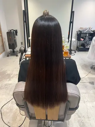 ロング パーマ 🪽ラベンダーカラー 暗髪透明感🪽レイナのヘアスタイル