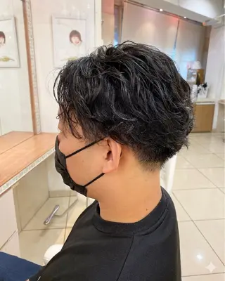 ショート パーマ メンズ 具志 真理子のヘアスタイル