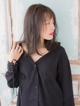 セミロング INCE HAIR 竹牟礼翔のヘアスタイル
