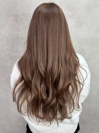 ロング カラー Rin♡透明感ピンク 🎀白肌ラベンダーのヘアスタイル