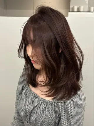 ミディアム カラー 🎀 うる艶透明感 カラー / 錦糸町のヘアスタイル