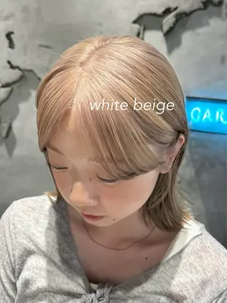 セミロング カラー ヘアアレンジ 顔周りカット×透明感 カラー💫AINAのヘアスタイル