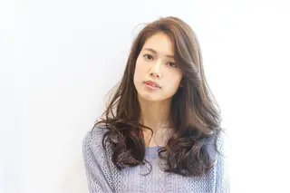 ミディアム セミロング ロング カラー パーマ リュープリエ　齊藤 昌行のヘアスタイル