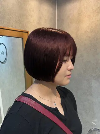 ショート カラー 暖色カラー/パラッと Bob/モエのヘアスタイル