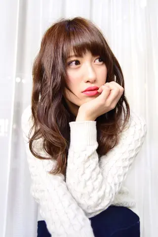 セミロング ロング カラー 花井 啓好のヘアスタイル