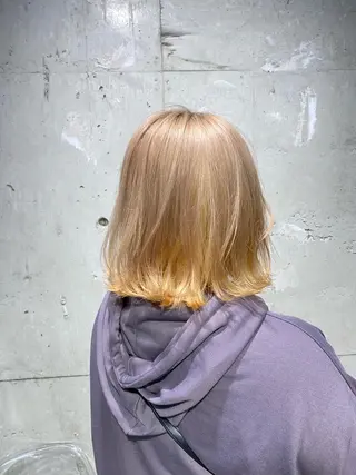 ミディアム カラー エフェクトブリーチ 🌟前澤啓太朗のヘアスタイル