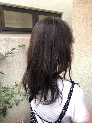 ミディアム カラー パーマ ヘアアレンジ 【白髪ぼかし 専門GBG】自由が丘のヘアスタイル