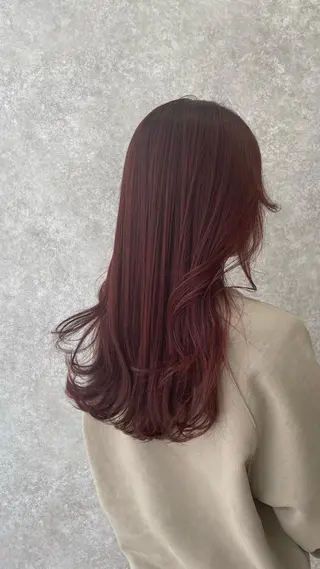 ロング カラー たなか りなのヘアスタイル