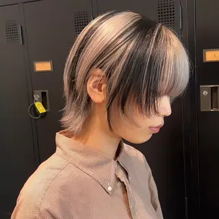 ミディアム カラー デザインカラー 🥨HAZUKiのヘアスタイル