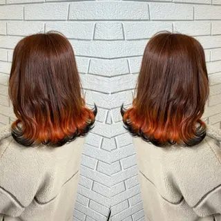 ミディアム 艶カラー🩵💛 NANAのヘアスタイル