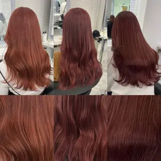 セミロング カラー 大人っぽ♡上品な暖色 ♡ブリーチなし♡のヘアスタイル