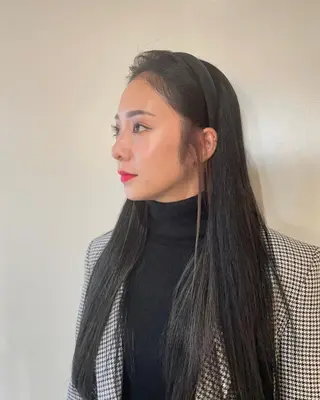 カラー カットパーマモデル 山中 遥のヘアスタイル
