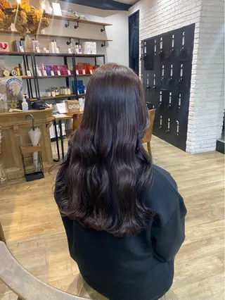 ロング カラー ヘアアレンジ あおい 🍒暖色カラーのヘアスタイル