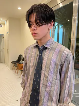 カラー パーマ メンズ 抜きっぱなしブロンド /ハイトーン/カナタのヘアスタイル