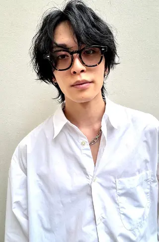 ショート カラー メンズ ヘアアレンジ パーマ 【毛流れヘア】 人気No.1/ユウキのヘアスタイル